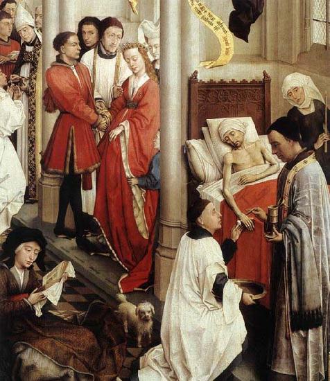 WEYDEN, Rogier van der Seven Sacraments Altarpiece oil painting image